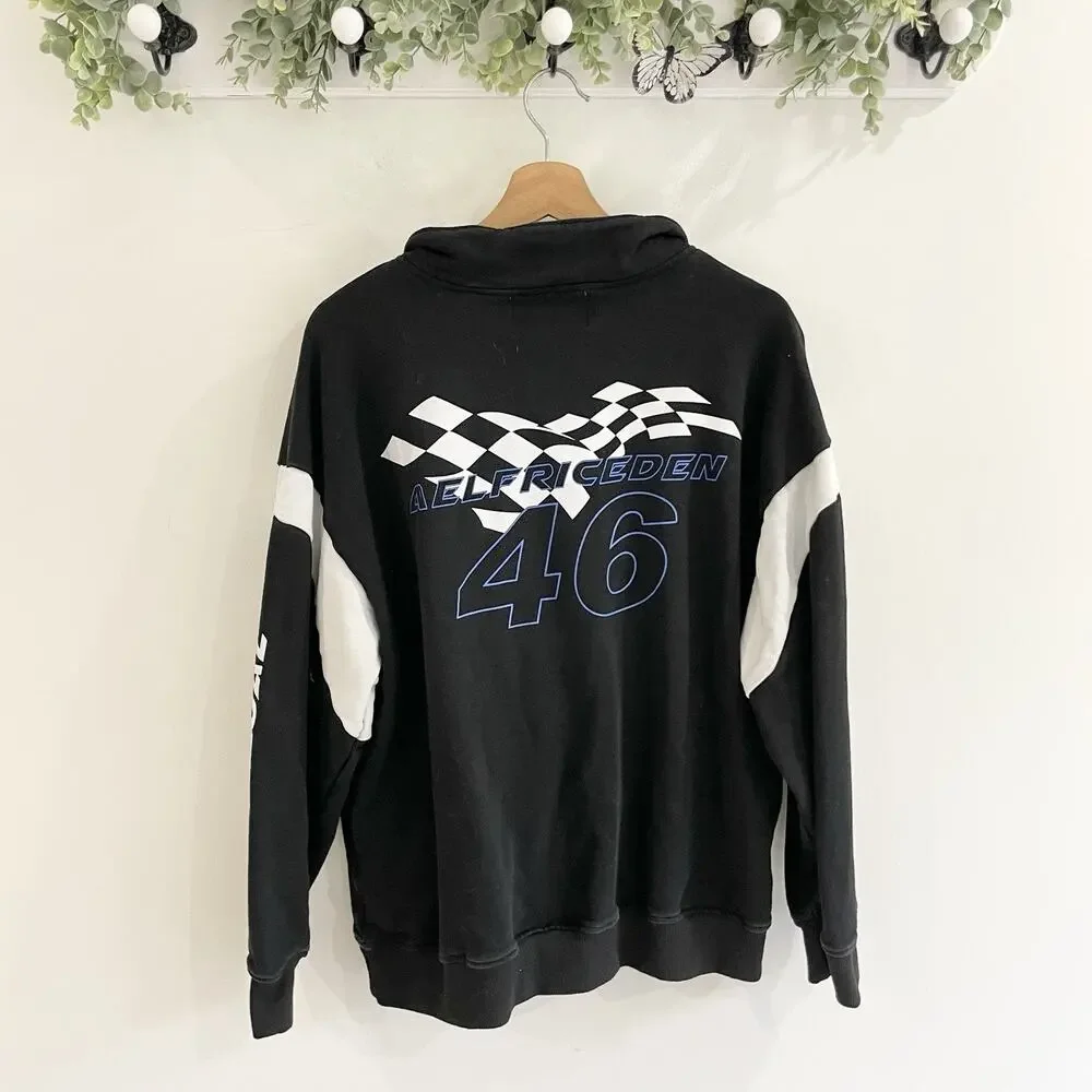 Elfric Eden Black 2014 racing jacket Plant A Graphic 1/4 Zip Sz M quarter zip